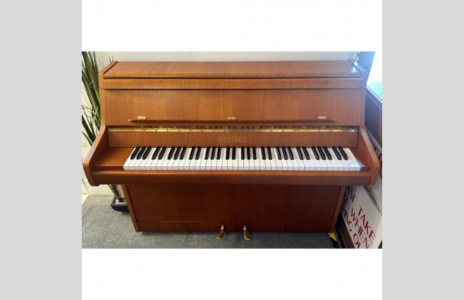 Bentley Satin Teak Mini Upright Piano, Used - All Inclusive Premium Package (SN:136440) - Image 1